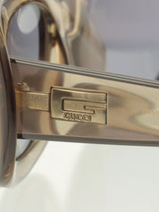 侧面Logo铭牌太阳镜 卡其色