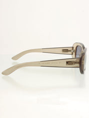 侧面Logo铭牌太阳镜 卡其色