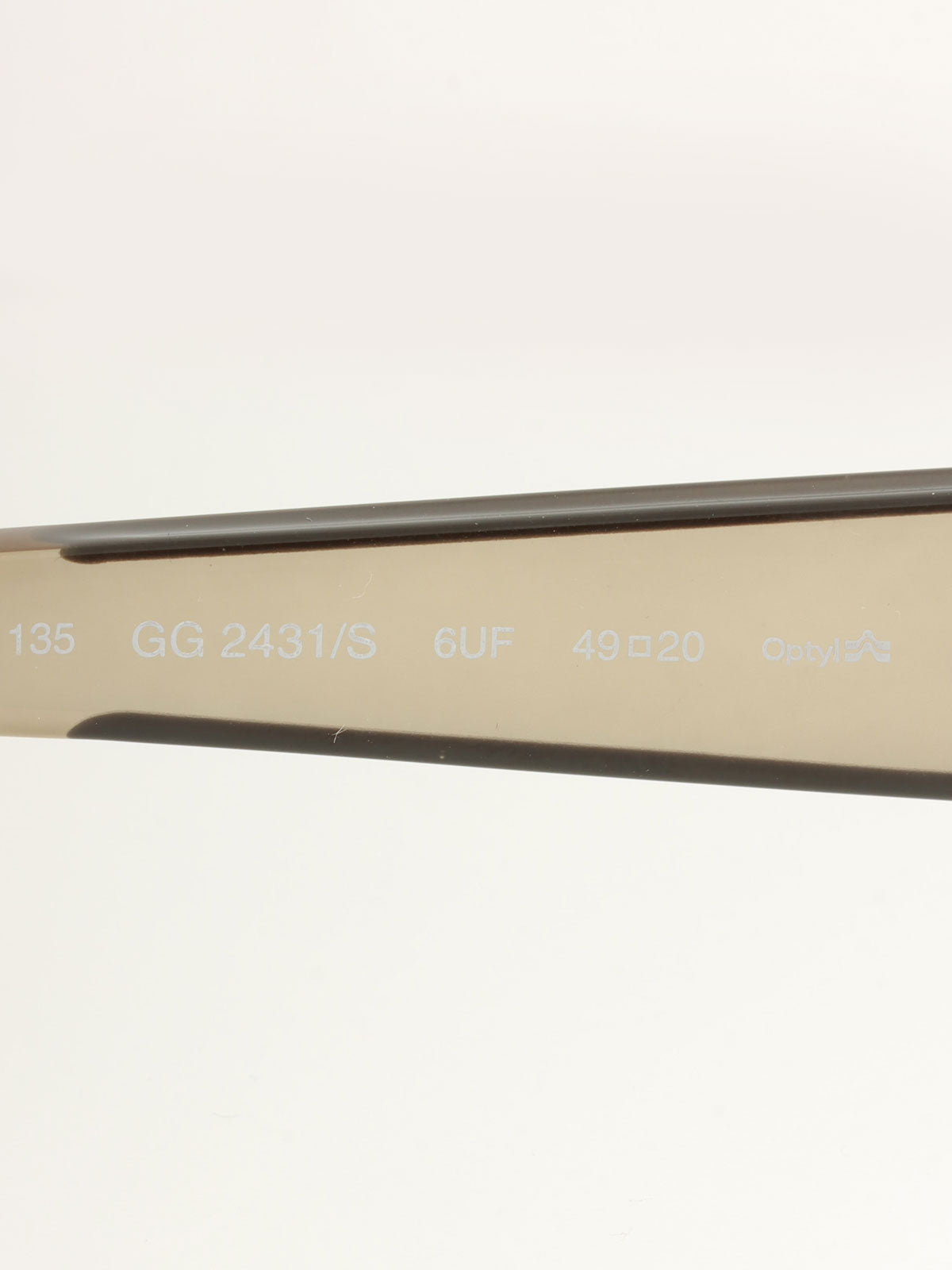 侧面Logo铭牌太阳镜 卡其色