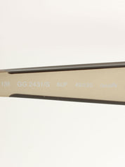 侧面Logo铭牌太阳镜 卡其色