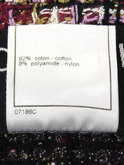 1998年製 ツイードCCマークボタンジャケット パープル/マルチ