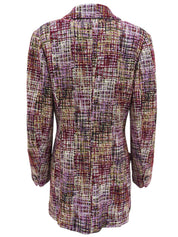 1998年製 ツイードCCマークボタンジャケット パープル/マルチ