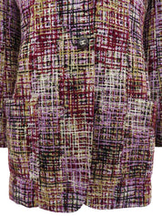 1998年製 ツイードCCマークボタンジャケット パープル/マルチ