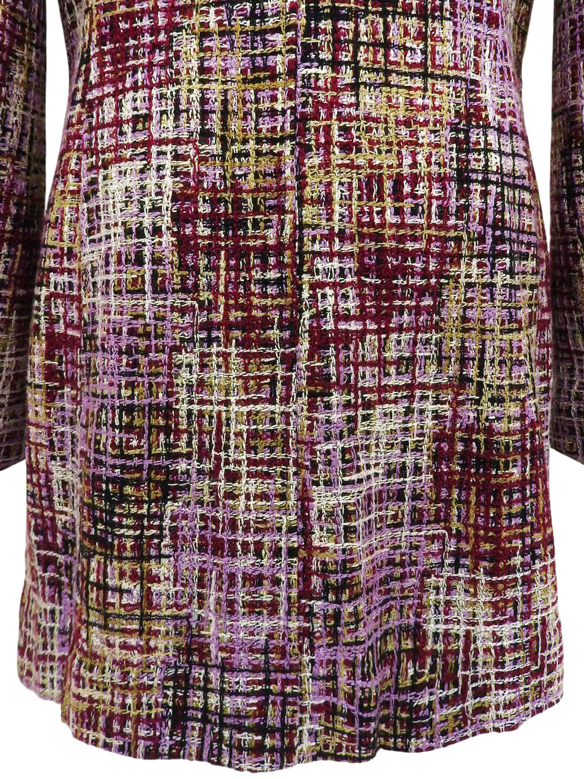 1998年製 ツイードCCマークボタンジャケット パープル/マルチ