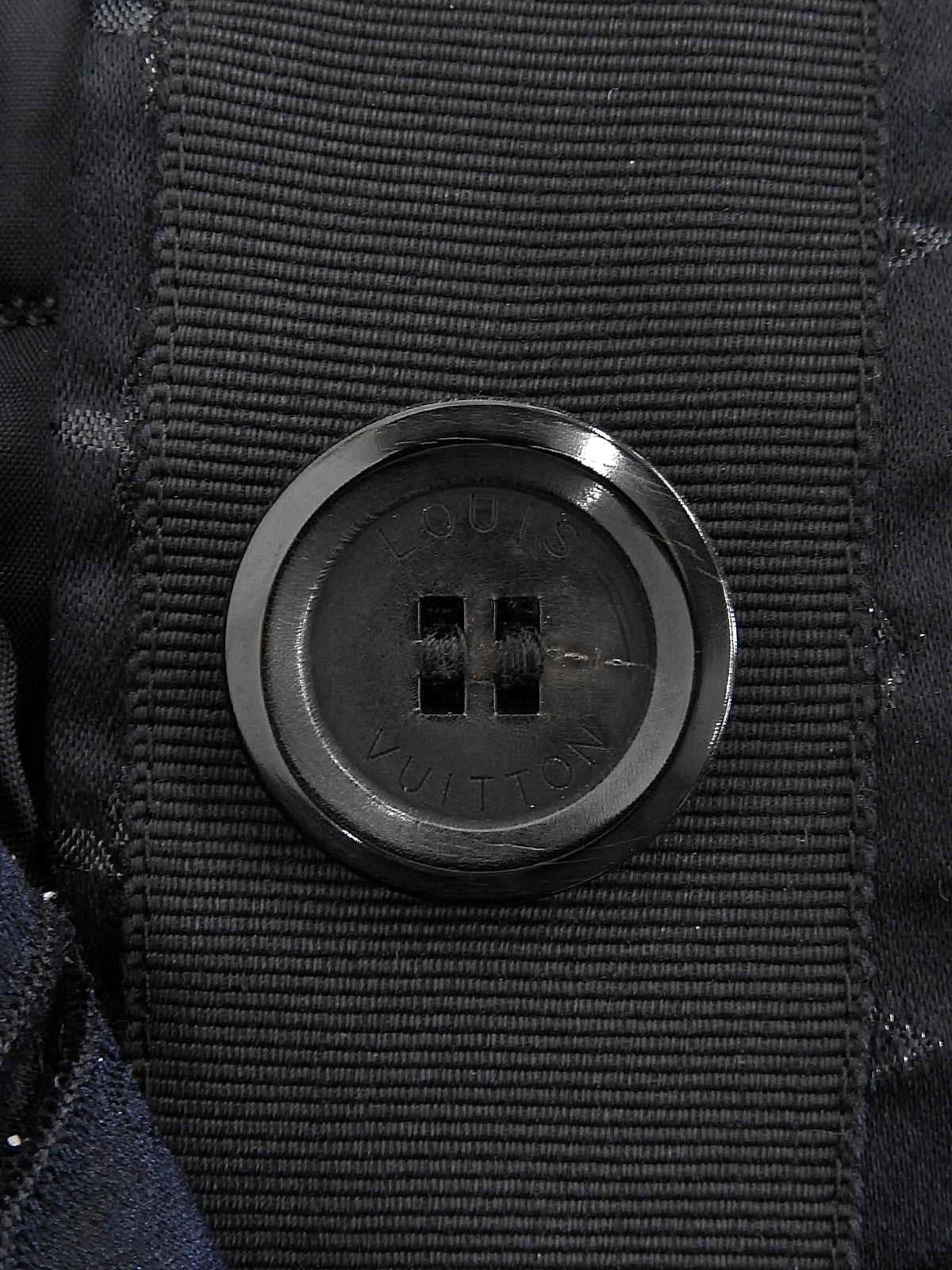 ミンクファーモノグラムパターンポンチョ ブラック