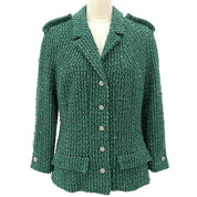 2006 Tweed CC Mark Button Jacket #44 Green