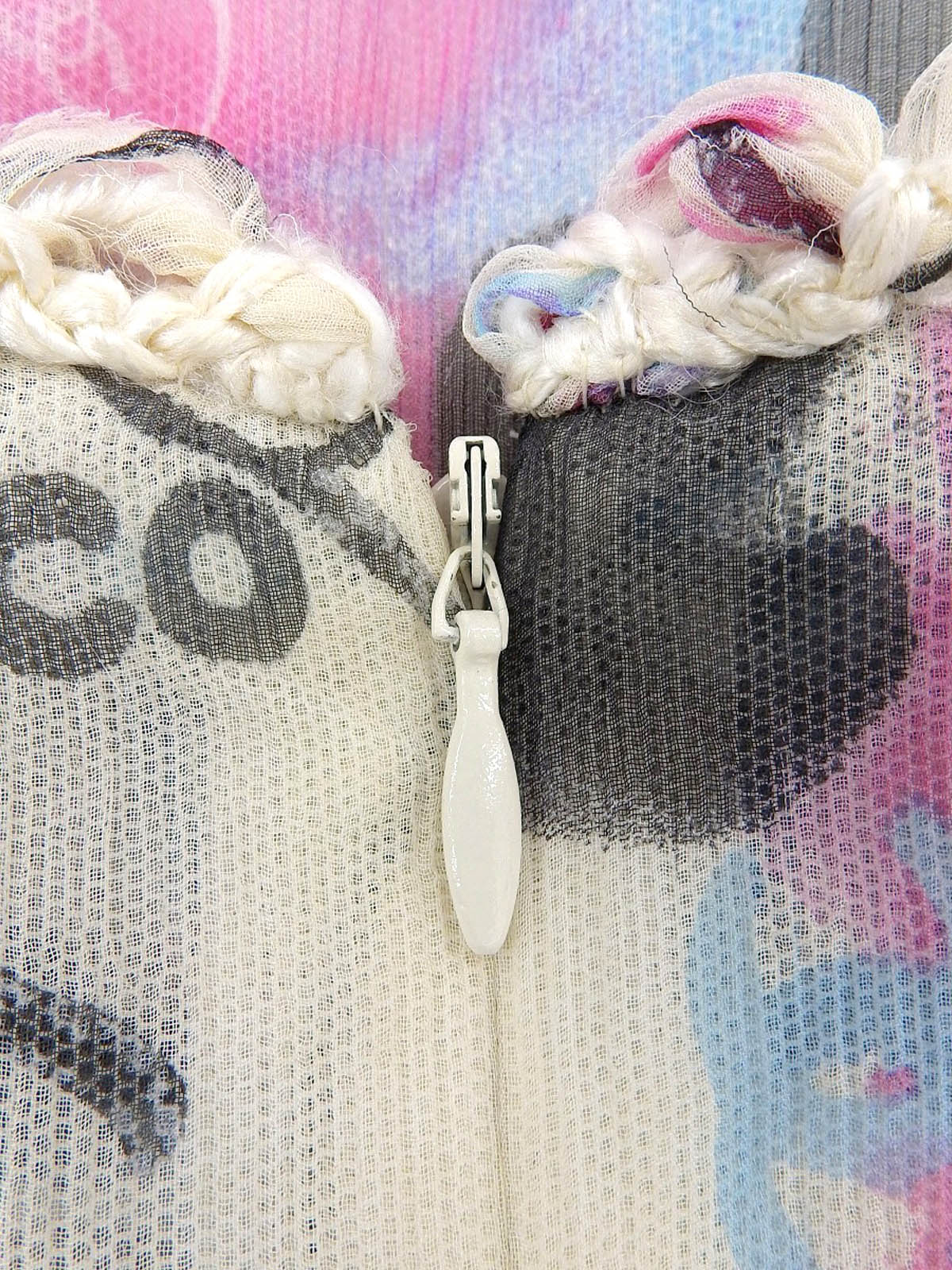 2007年製 スパンコールマルチモチーフキャミソールワンピース アイボリー/マルチ