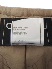 2001 Tweed CC Mark Button Collarless Set in Brown/Beige