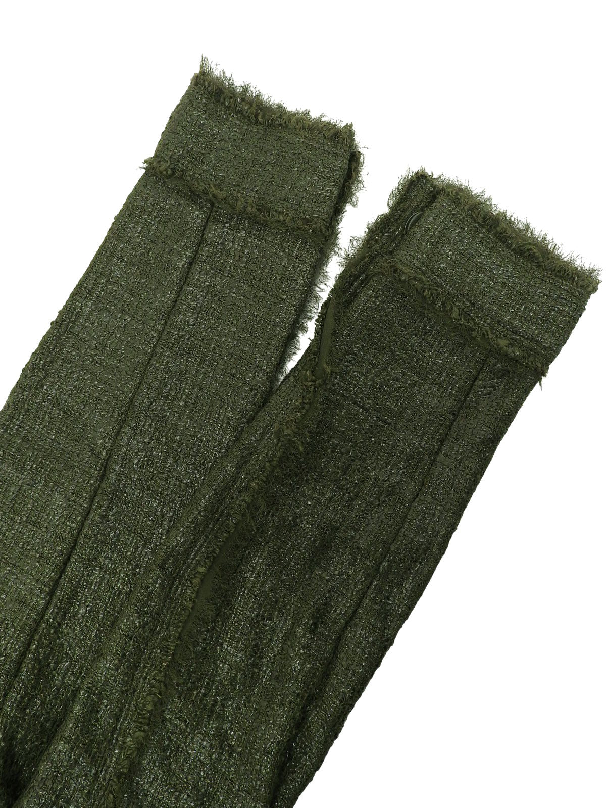 ツイードトリムデザインジャケット グリーン