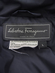 ウールニットダウンコート パープル