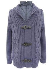 ウールニットダウンコート パープル