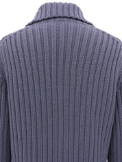 ウールニットダウンコート パープル