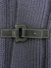 ウールニットダウンコート パープル