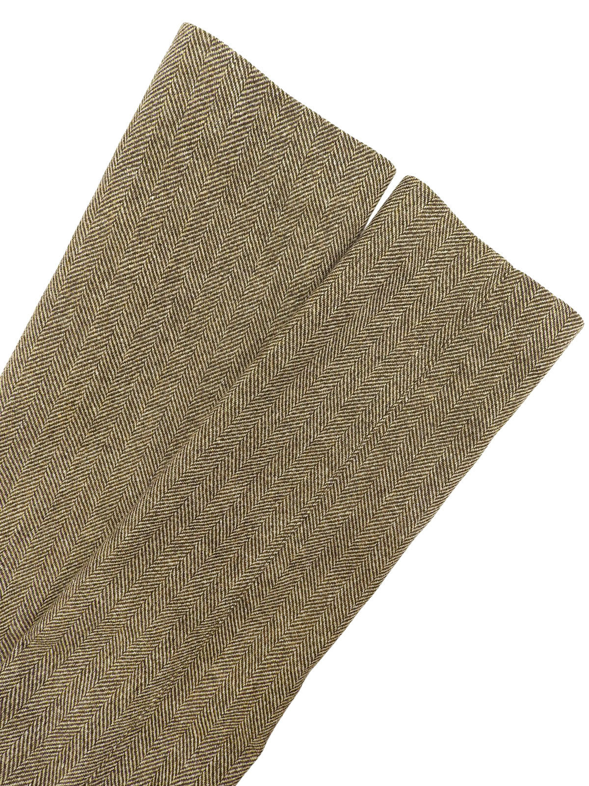 ファーカラーヘリンボーンパターンショートコート ブラウン