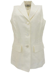 シェルボタンベスト ホワイト