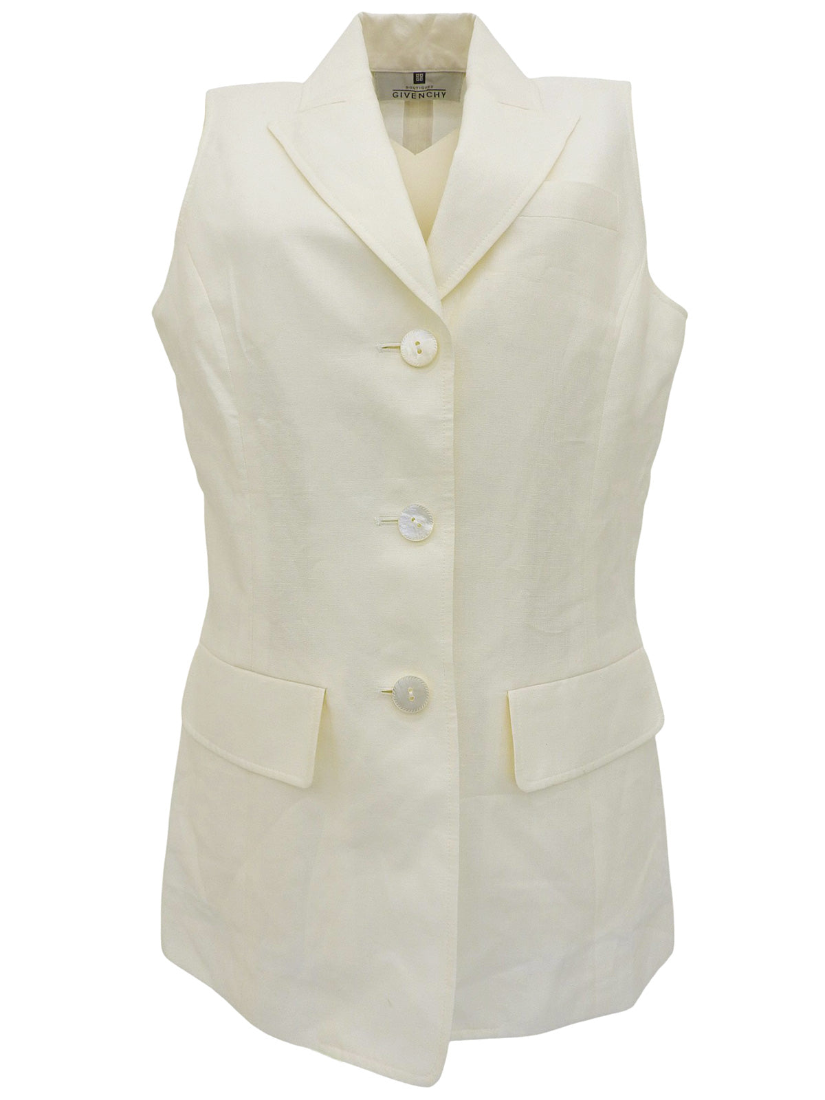 シェルボタンベスト ホワイト