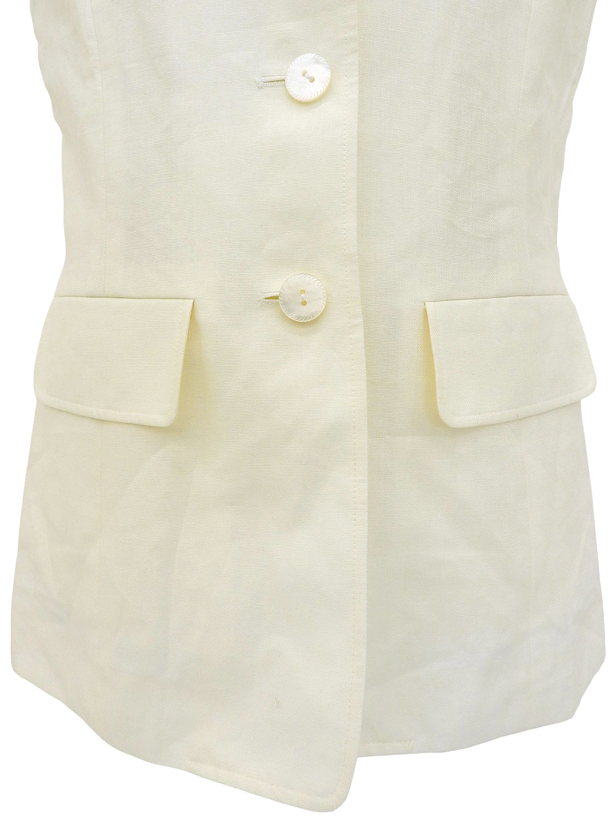 シェルボタンベスト ホワイト