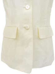 シェルボタンベスト ホワイト