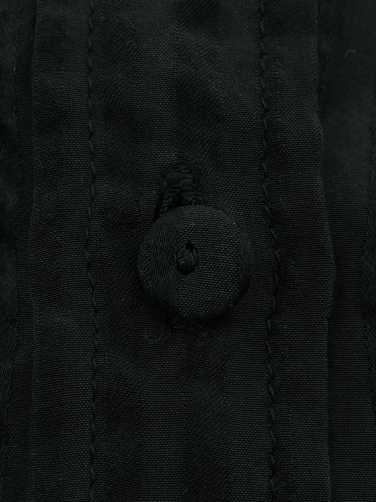 シルクストライプパターンハーフスリーブシャツ ブラック