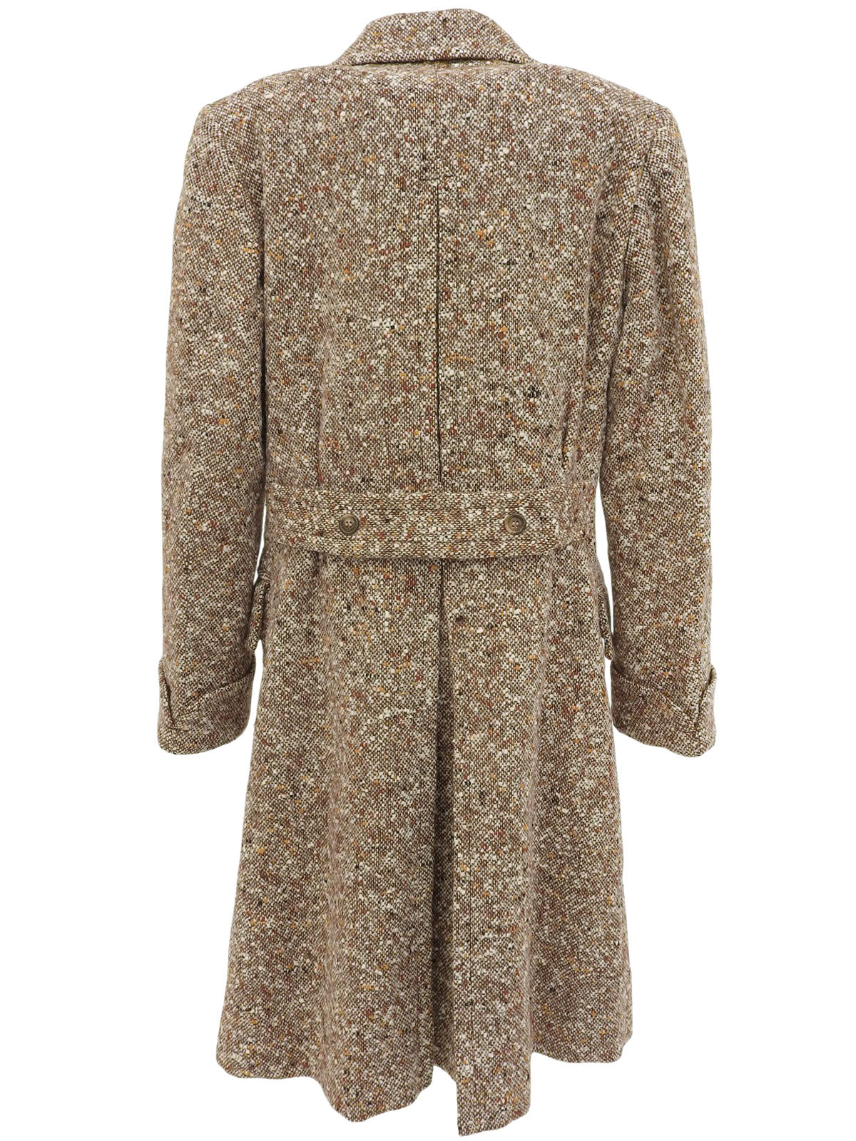 ツイードダブルブレストコート ブラウン