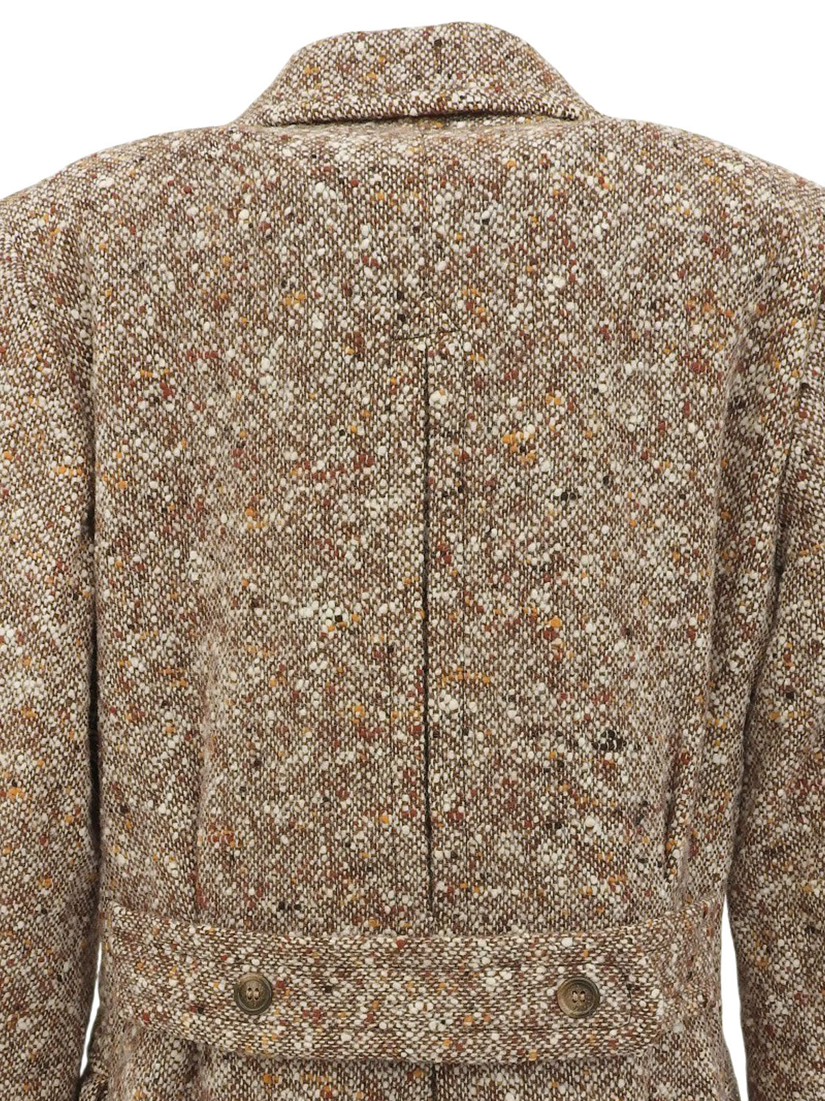 ツイードダブルブレストコート ブラウン