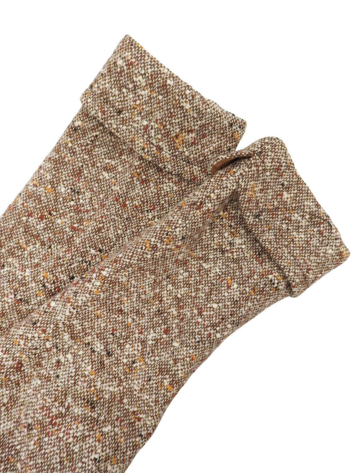 ツイードダブルブレストコート ブラウン