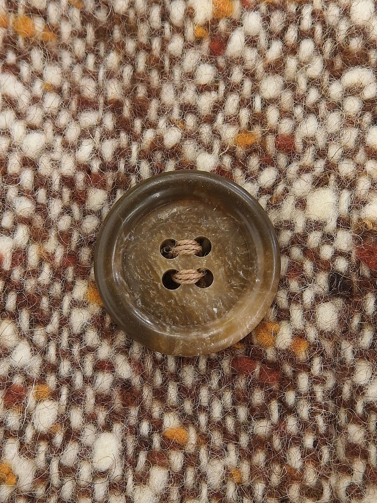 ツイードダブルブレストコート ブラウン