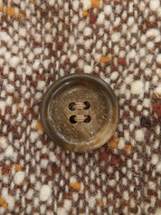 ツイードダブルブレストコート ブラウン