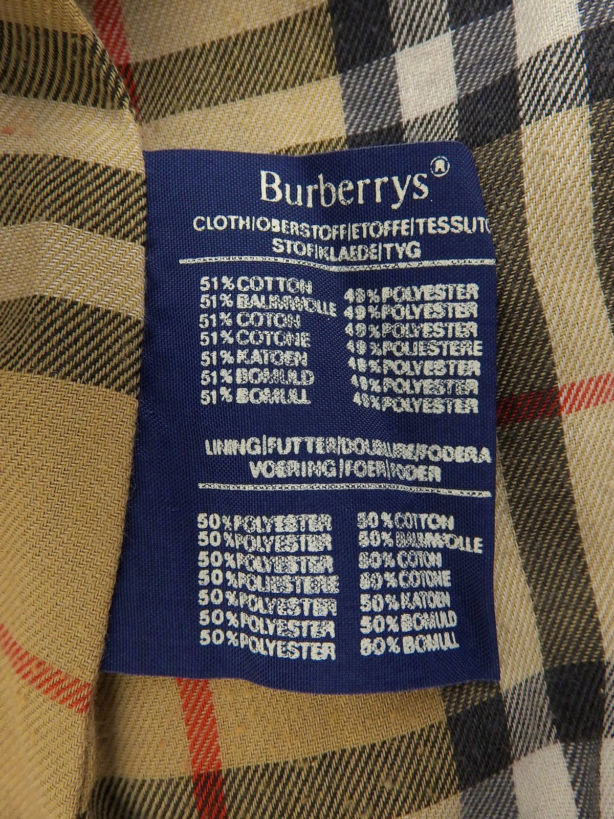 米色 Nova 格纹衬里风衣