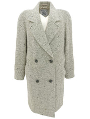 ヘリンボーンパターンコート グレー/ベージュ