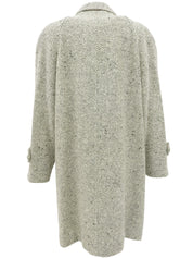 ヘリンボーンパターンコート グレー/ベージュ