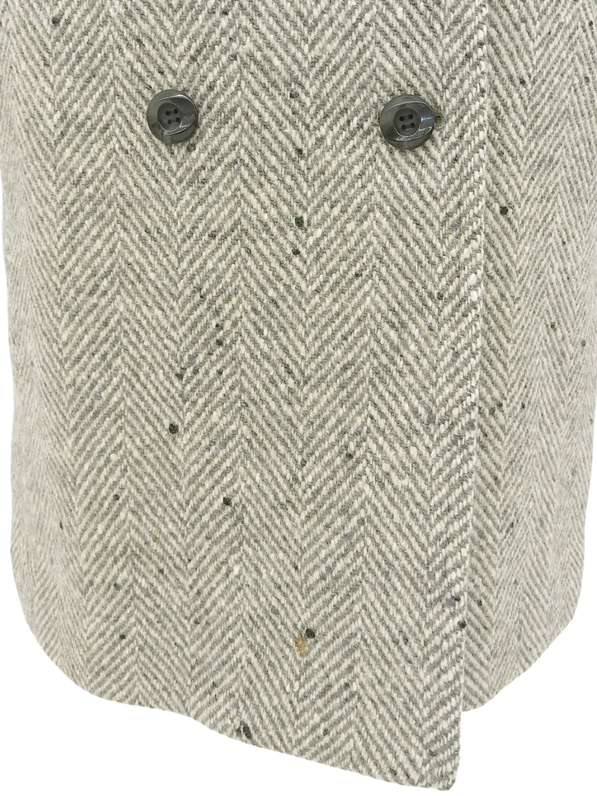 ヘリンボーンパターンコート グレー/ベージュ