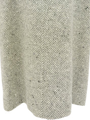 ヘリンボーンパターンコート グレー/ベージュ