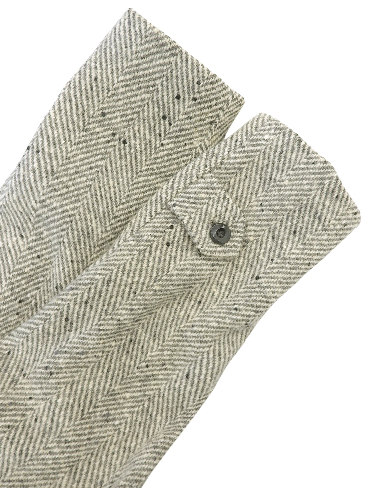 ヘリンボーンパターンコート グレー/ベージュ