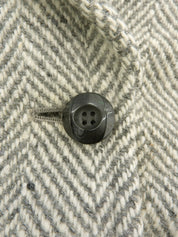 ヘリンボーンパターンコート グレー/ベージュ