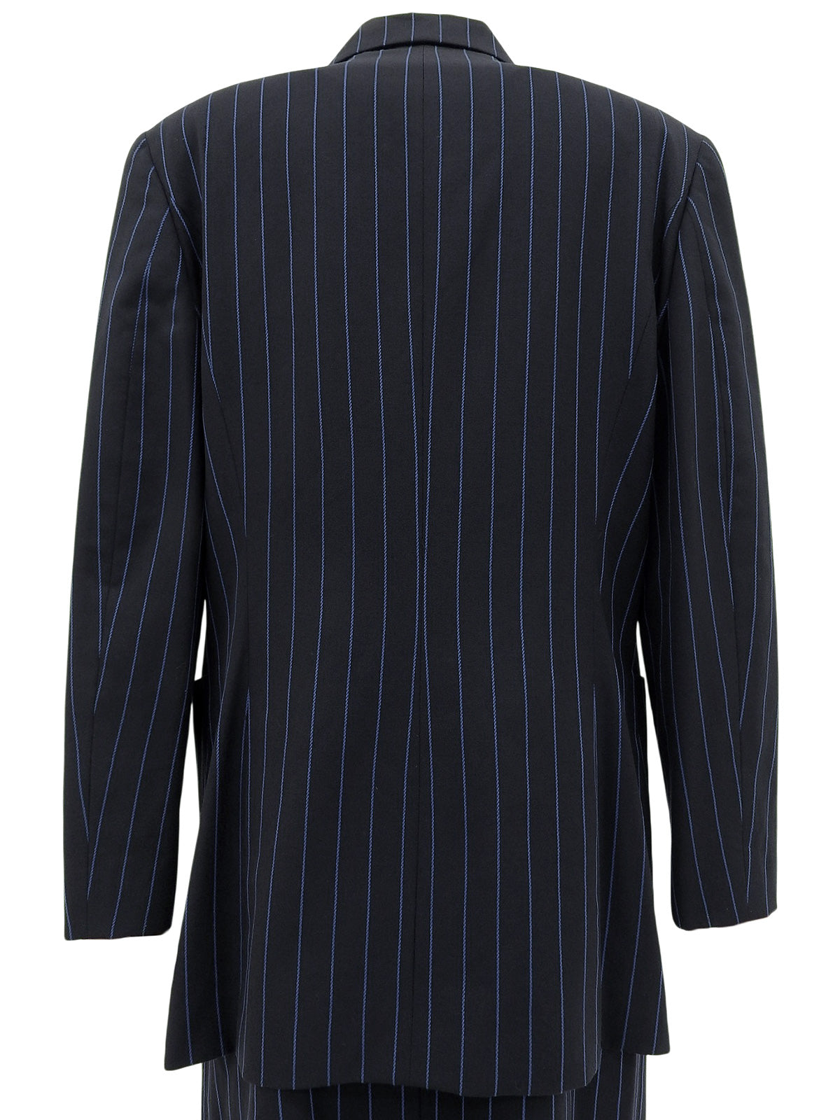 ストライプパターンガンチーニボタンセットアップ ネイビー