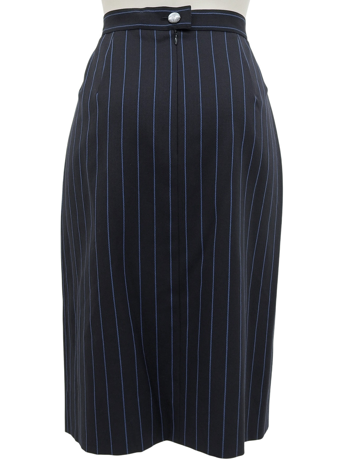 ストライプパターンガンチーニボタンセットアップ ネイビー