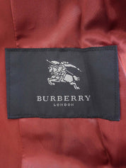 Bロゴ刺繍ジップアップロングコート ボルドー