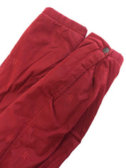 Bロゴ刺繍ジップアップロングコート ボルドー