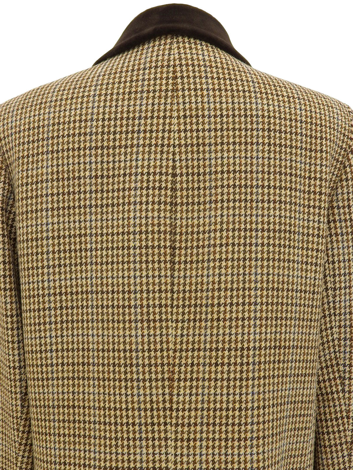 ツイードチェックパターンロゴボタンジャケット ブラウン/マルチ