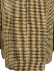 ツイードチェックパターンロゴボタンジャケット ブラウン/マルチ