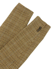 ツイードチェックパターンロゴボタンジャケット ブラウン/マルチ