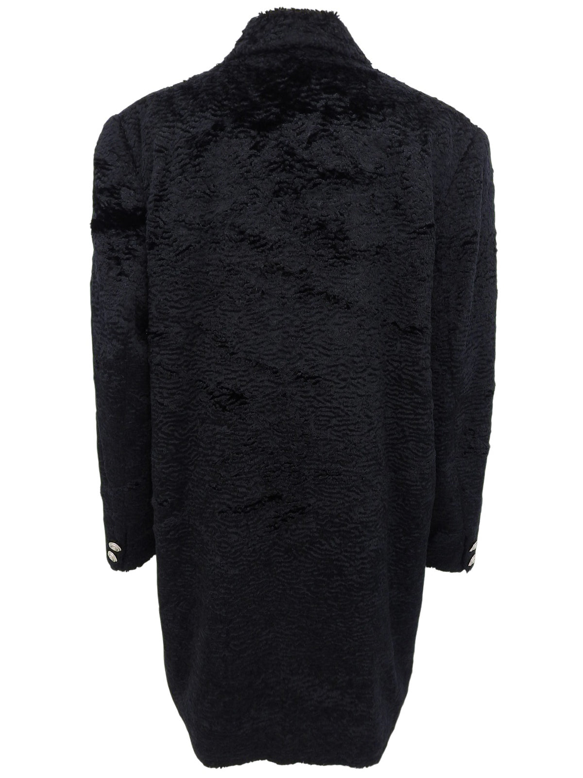 ファーメデューサボタンコート ブラック