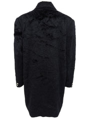 ファーメデューサボタンコート ブラック