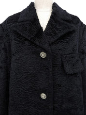 ファーメデューサボタンコート ブラック