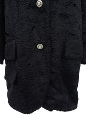 ファーメデューサボタンコート ブラック