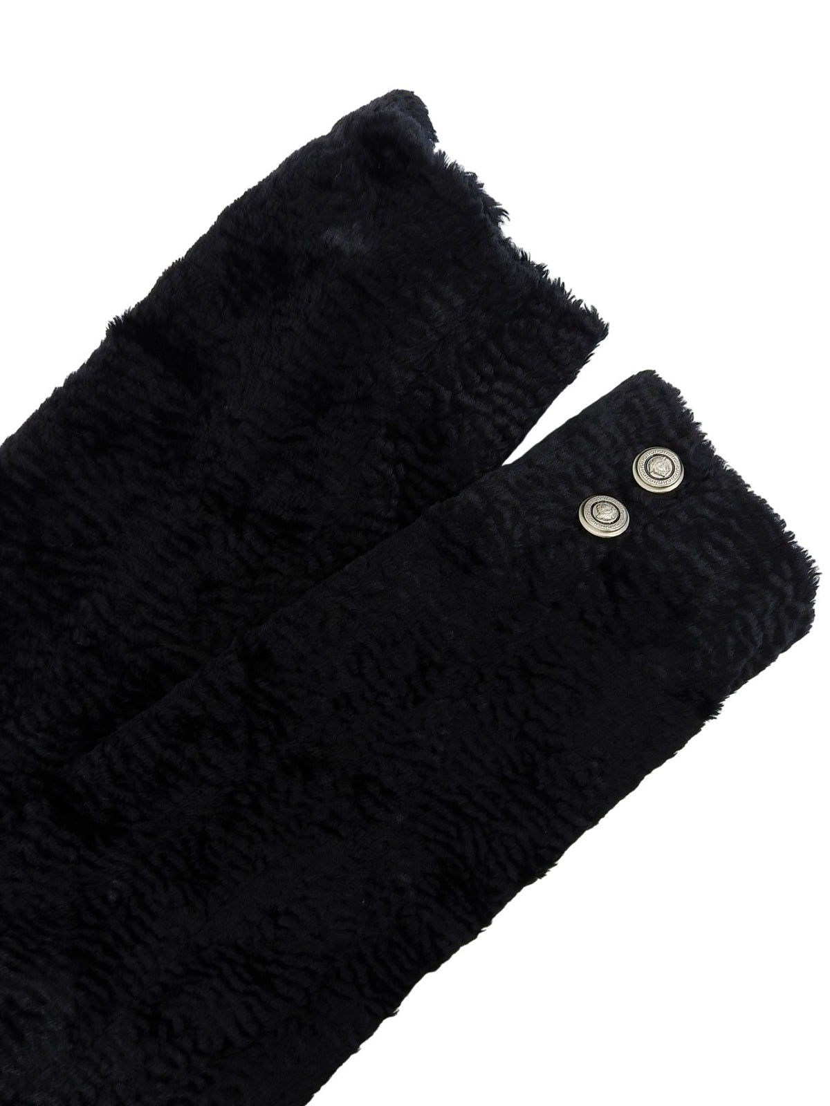 ファーメデューサボタンコート ブラック