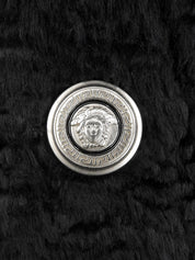 ファーメデューサボタンコート ブラック