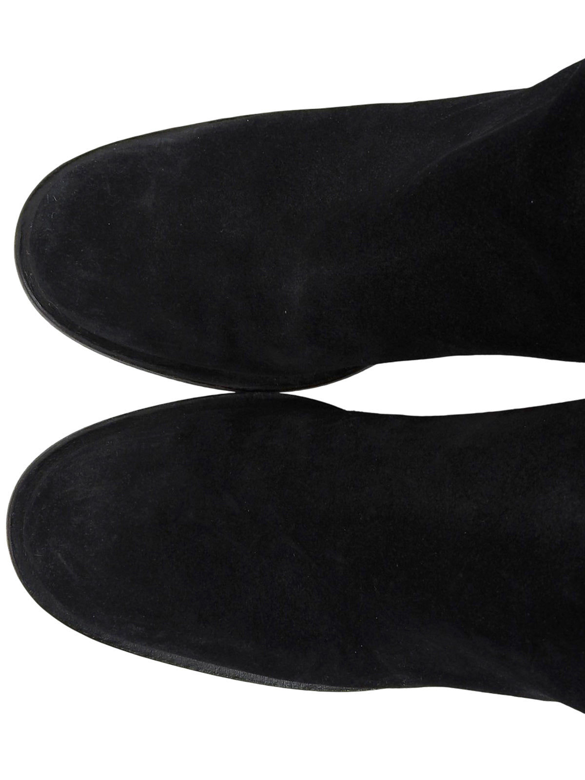 スエードインターロッキングニーハイブーツ ブラック