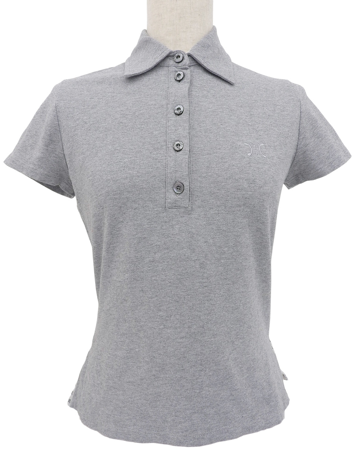 マカダムロゴ刺繍ポロシャツ グレー